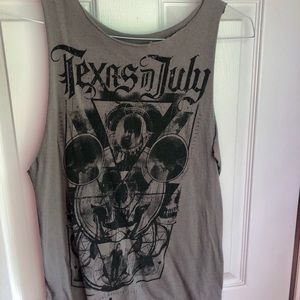 Texas in July Cutoff Band Tank